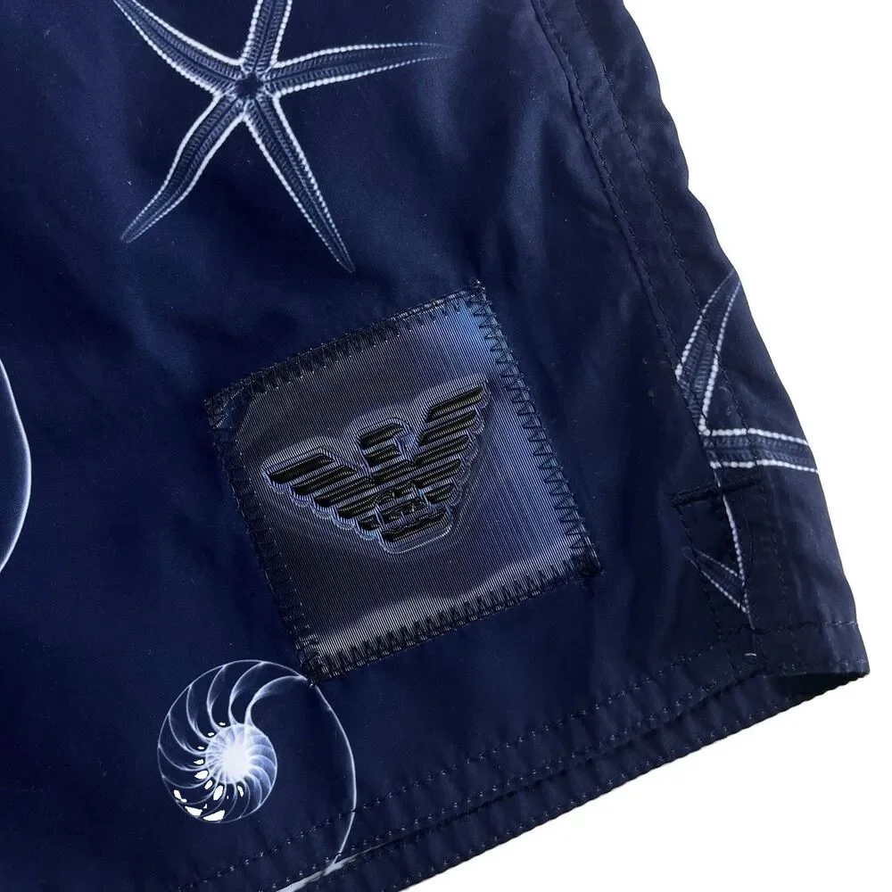NEW Emporio Armani Men's Nautical Print Swim Trunks - Size XXL (EU 56)